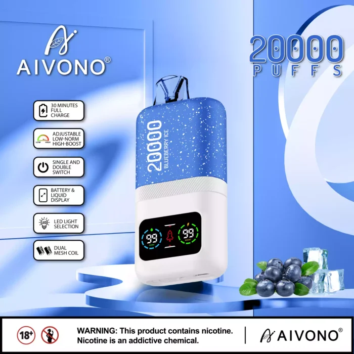 AIVONO Vapes Aim Magic 20000 Puffs Enjoy 26ml E Liquid Capacity and Customizable Logo Features