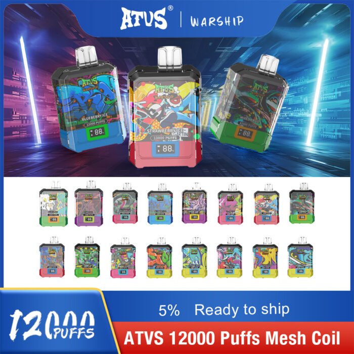 ATVS WARSHIP 12000 Puffs Recharge Free Vaping with 15ml Capacity and Powerful Battery