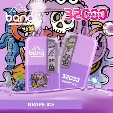 BANG 32000 Puffs Long Lasting Vape with 32ml E Liquid and Type C Charging