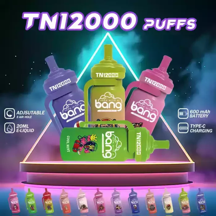 BANG TN 12000 Puffs 12000 Puffs and 20ml E Liquid for Ultimate Vaping Experience