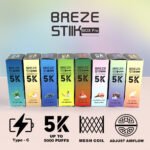 BREZE STIIK Box Pro 5000 Puffs 12ml E Liquid Capacity for Extended Use