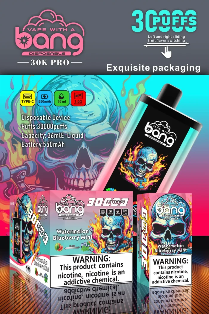 BANG 30000 Puffs Superior Disposable Vape with Fast Charging and 30000 Puffs