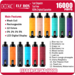 ELF BOX SHI SHA 16000 Puffs 28ml E Liquid Capacity with Rechargeable Type C Port
