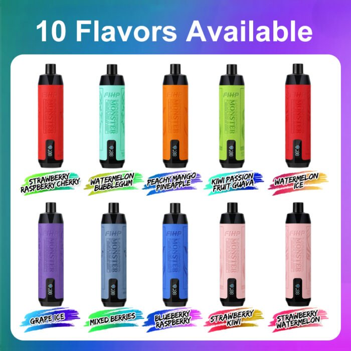 FIHP Shisha Hookah 12000 Puffs 22ml E liquid 6mg Nicotine for Extended Use