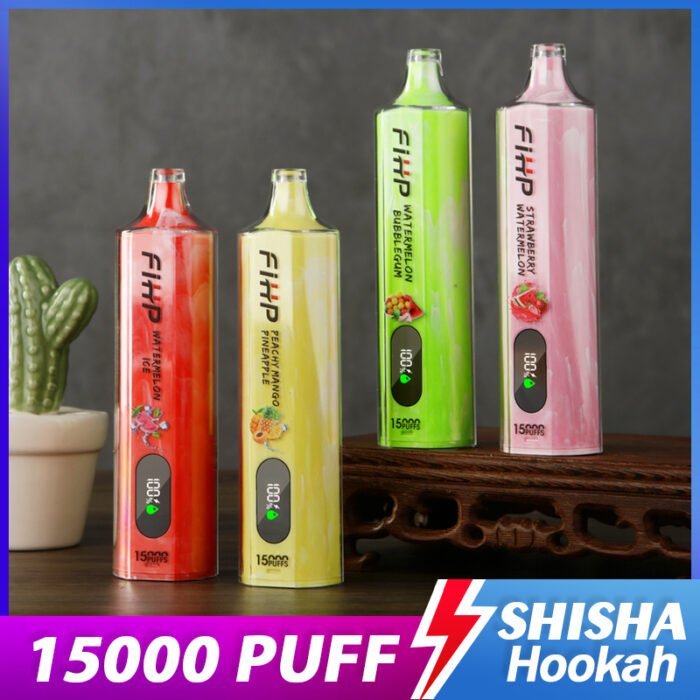 FIHP Shisha Hookah 15000 Puffs 22ml E liquid Capacity for an Extended Vaping Experience