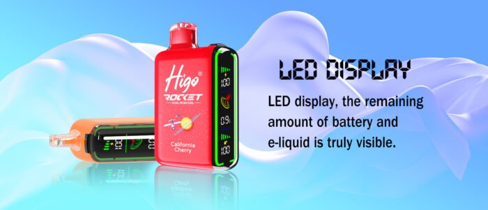 Higo Rocket 20000 Puffs Long lasting Vaping with 28ml Liquid and Multiple Flavors