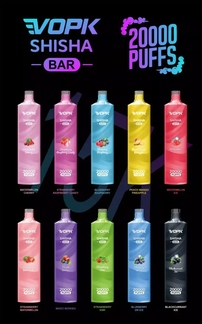 VOPK Shisha BAR 20000 Puffs Premium Vape with 28ML Capacity and 850mAh Battery