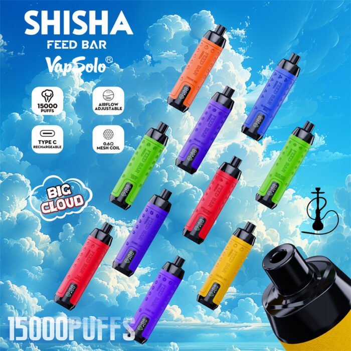 Vapsolo Shisah 15000 Puffs Enjoy 25ML E Liquid Capacity and 650mAh Battery Power