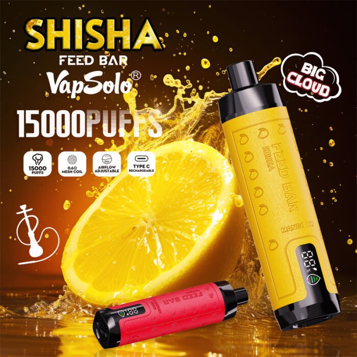 Vapsolo Shisah 15000 Puffs Enjoy 25ML E Liquid Capacity and 650mAh Battery Power