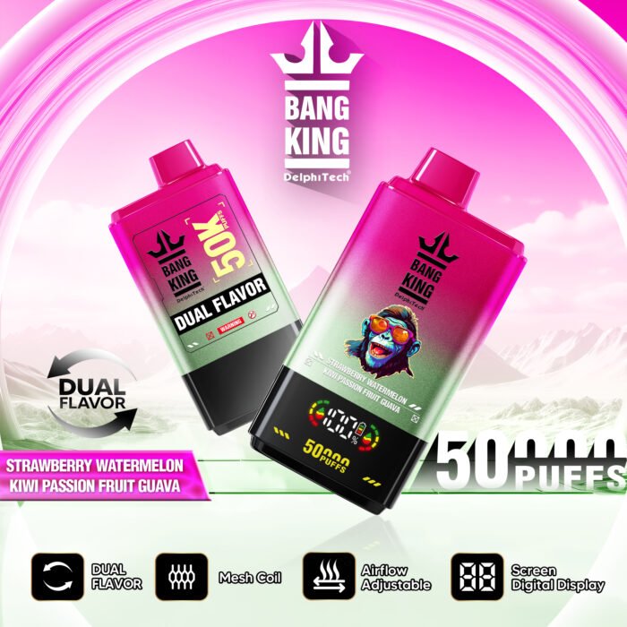 BANG KING 50000 PUFFS BK50 Ultimate Long-Lasting Disposable Vape with 50mL E-Liquid Dual-Flavor System for an Enhanced Vaping Experience