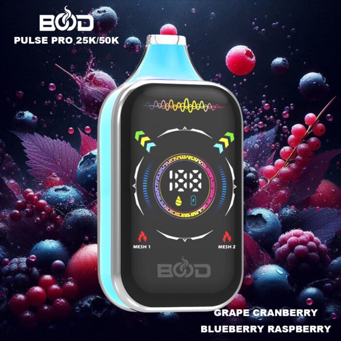 Bood Pulse Pro 25K 50K Puffs Adjustable 0%, 2%, 5% Nicotine Strength Disposable Vape