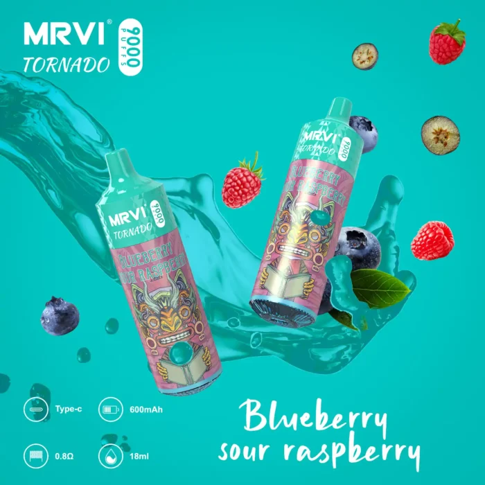 MRVI TORNADO 9000 Puffs Long lasting Vape with 18ml Capacity and Mesh Coil