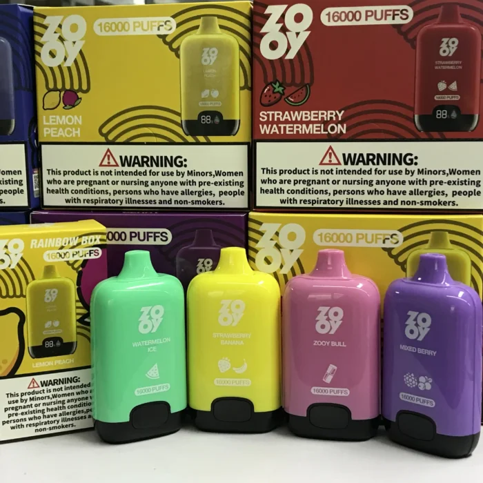 ZOOY RAINBOW 16000 Puffs A Compact and Efficient Vape with 650mAh Rechargeable Battery