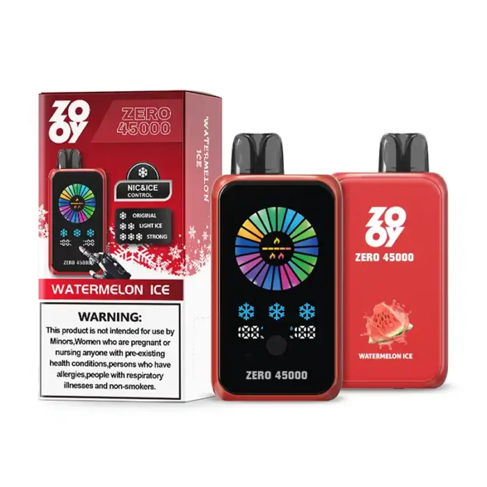 ZOOY ZERO 45000 Puffs Rechargeable Vape with Touch Screen for Perfect Nicotine & Ice Adjustment
