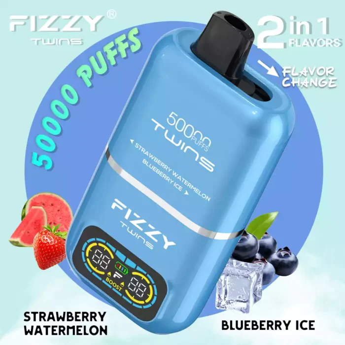 FIZZY Twins 50000 Puffs Dual Flavor Vaping for ultimativ nydelse