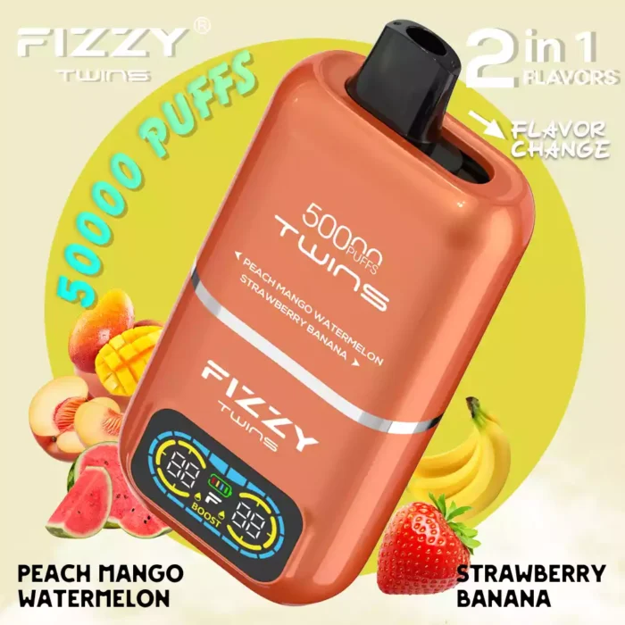 FIZZY Twins 50000 Puffs Dual Flavor Vaping for ultimativ nydelse