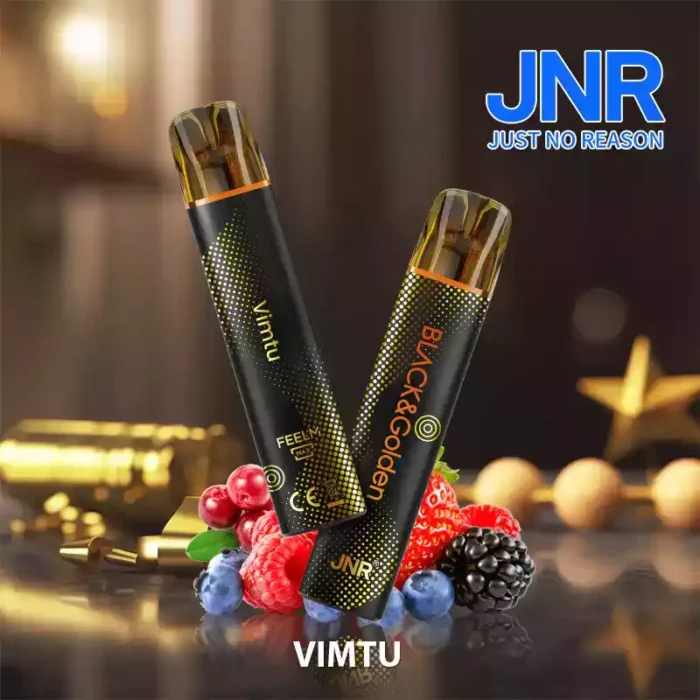 JNR BLACK & Golden 600 PUFF Disposable Vape