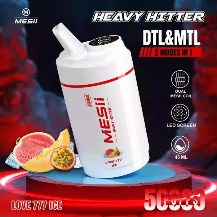 Mesii Shisha Heavy Hitter 50K Puffs LED Display Disposable Vape