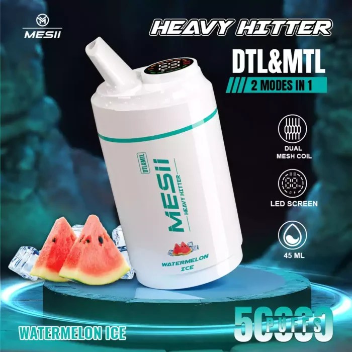 Mesii Shisha Heavy Hitter 50K Puffs LED Display Disposable Vape