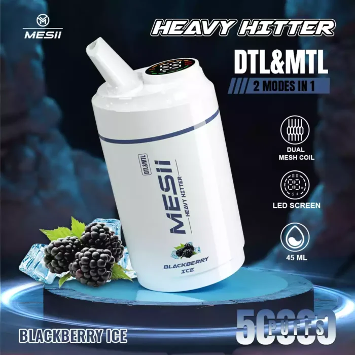Mesii Shisha Heavy Hitter 50K Puffs LED Display Disposable Vape