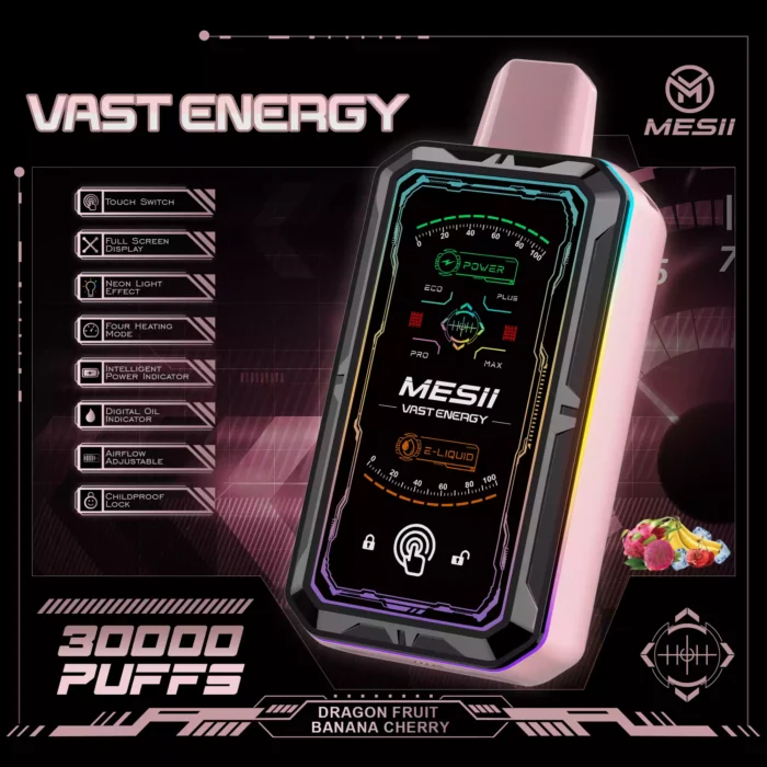 Mesii Vast Energy 30000 Puffs LED Display Vape Electronic 