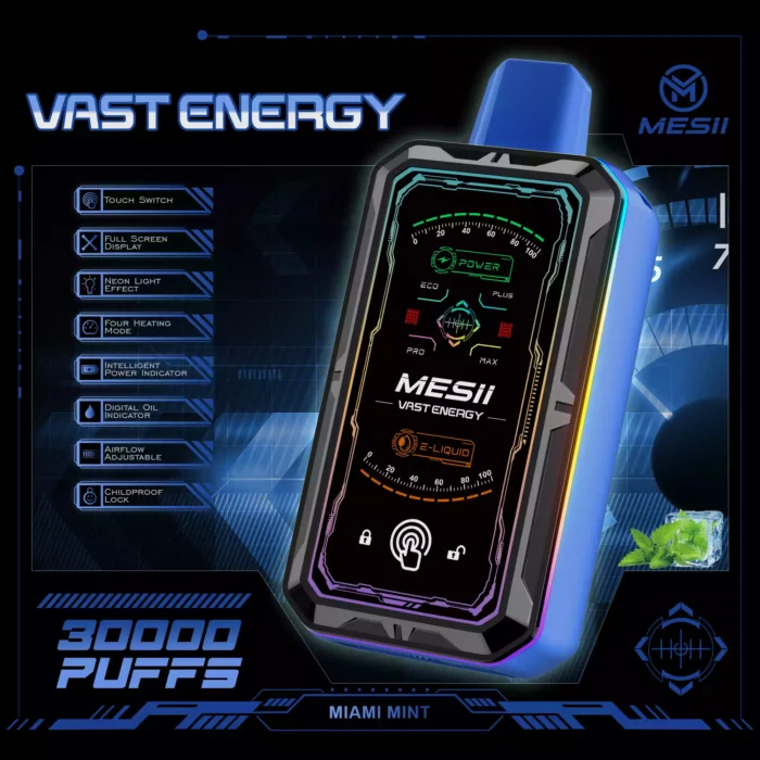 Mesii Vast Energy 30000 Puffs LED Display Vape Electronic 