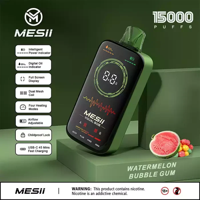 Mesii Visual Boxx 16000 Puffs - Innovativ dynamisk fuldskærms-vape
