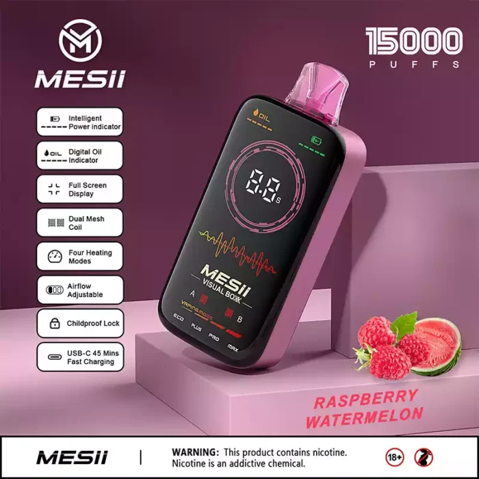 Mesii Visual Boxx 16000 Puffs - Innovativ dynamisk fuldskærms-vape