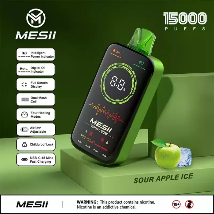 Mesii Visual Boxx 16000 Puffs - Innovativ dynamisk fuldskærms-vape
