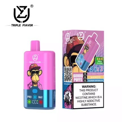 UZY Triple Flavors 60000 Puffs Rechargeable Disposable Vape