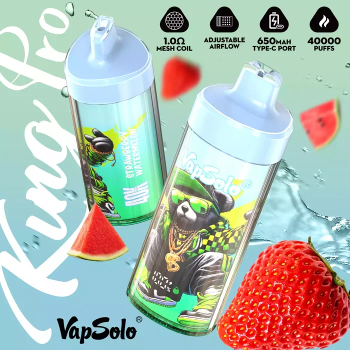 Vapsolo KING PRO 40K High Performance, Rechargeable Disposable Vape