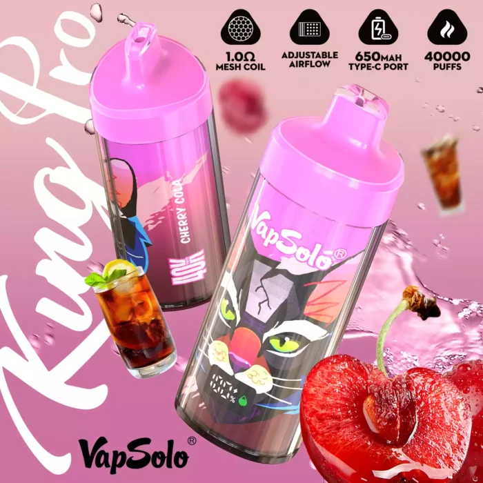 Vapsolo KING PRO 40K High Performance, Rechargeable Disposable Vape