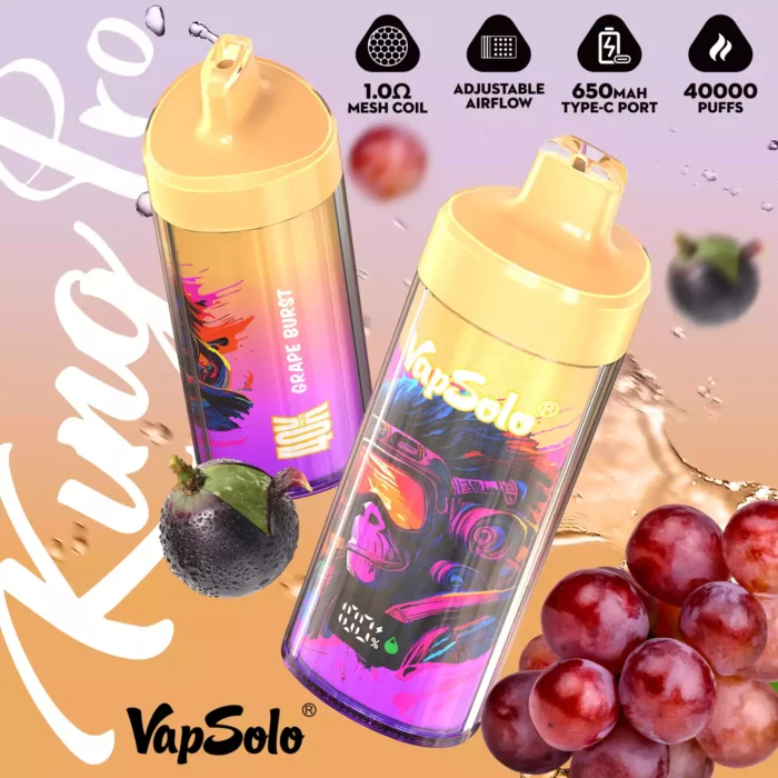 Vapsolo KING PRO 40K High Performance, Rechargeable Disposable Vape