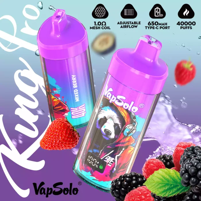 Vapsolo KING PRO 40K High Performance, Rechargeable Disposable Vape