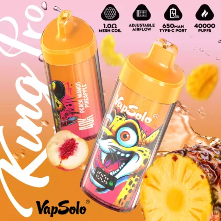 Vapsolo KING PRO 40K High Performance, Rechargeable Disposable Vape