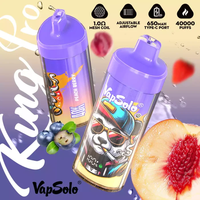Vapsolo KING PRO 40K High Performance, Rechargeable Disposable Vape