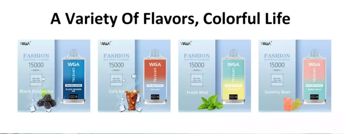 WGA Crystal 15KPuffs Kolorowy jednorazowy Vape