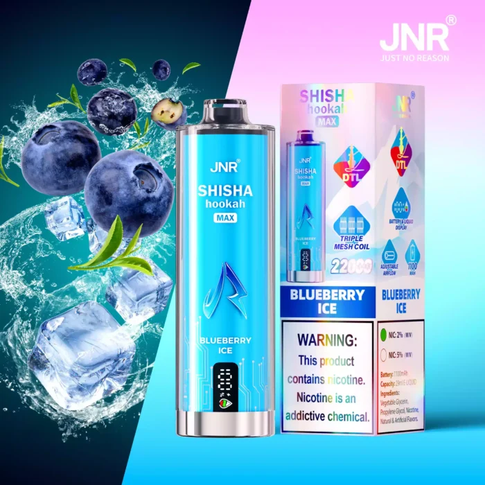 JNR Shisha Hookah Max 22K Puff Disposable Vape