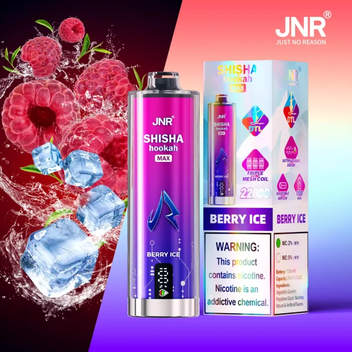JNR Shisha Hookah Max 22K Puff Disposable Vape
