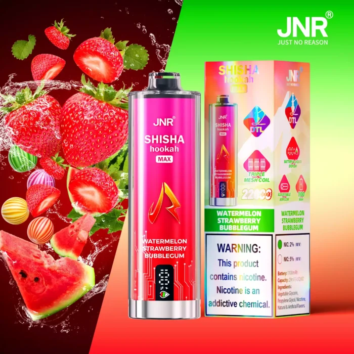 JNR Shisha Hookah Max 22K Puff Disposable Vape
