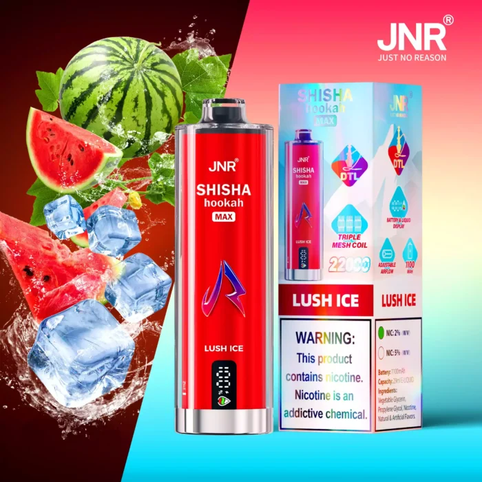 JNR Shisha Hookah Max 22K Puff Disposable Vape