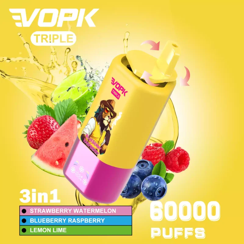 Buy Disposable Vapes Online – VapeCityeu | Europe Delivery 52 Sfog VOPK TRIPE 60000 puffs – 3-in-1 Ultra Vape Power